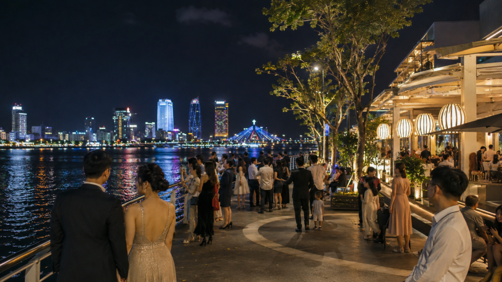 Affluence touristique à Da Nang pendant le festival international de feux d’artifice.